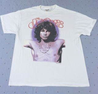 Jim Morrison The Doors White T - Shirt Mens Xl Euc 100 Cotton