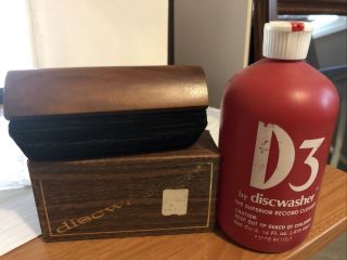 Vintage Discwasher Set Vinyl Record Cleaning Kit D3 Brush Box & Fluid