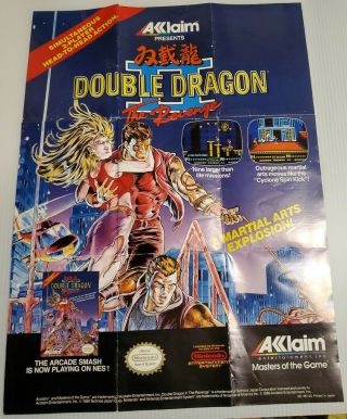 Double Dragon Ii 2 Nes Nintendo 1990 Vintage Print Ad/poster Authentic Retro Art