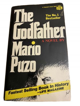 Vintage 1969 The Godfather By Mario Puzo Paperback Book Fawcett Crest Book