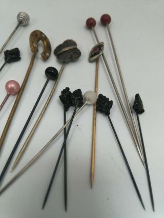 14,  Assorted Vintage Hat Pins,  Mixed Sizes and Styles,  Pretty and Elegant,  HS 3
