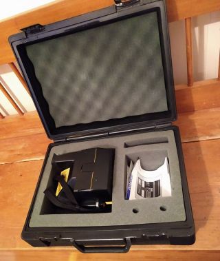 Vintage Polaroid Job Pro Instant Camera 600 Film Black Yellow Body With Case.