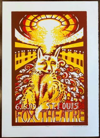 Phish Poster St Louis Missouri Fox Theatre 2009 Bullock S/n Very Rare