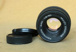 Pentacon Auto 50/1.  8 50mm Mc German Standard Prime Lens Praktica M42 Cla -