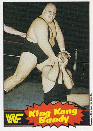 Vintage 1985 King Kong Bundy Wwf Wrestling Card Wwe 7