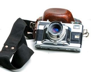 Vintage Voigtlander Vitessa T Rangefinder 35mm Film Camera W/ Leather Case