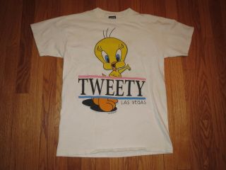 Vtg 1996 Looney Tunes T - Shirt Tweety Bird Warner Bros Size Medium