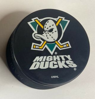 Vintage Anaheim Mighty Ducks Inglasco Nhl Hockey Puck