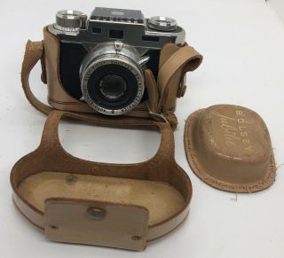 1955 Bolsey Jubilee 35mm Film Rangefinder Camera W/ Case F2.  8 45mm Lens Vintage