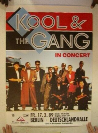 Kool & The Gang Berlin March 17th 1989 German Tour Poster Concert Gig And