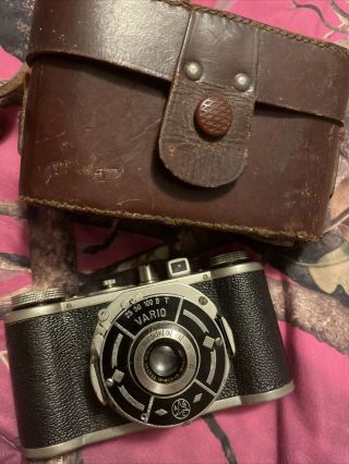 Vintage Germany D.  R.  P Wirgin 35mm Camera With Vario 1:4.  5 F=5 Lens And Case