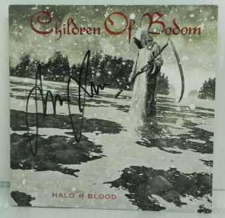 Alexi Laiho Children Of Bodom Autographed Halo Of Blood Cd Booklet