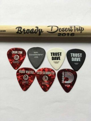 Roger Waters Guitar Picks Of Different Tours,  Drum Stick