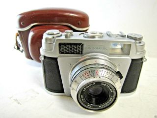 1958 Vintage Leidolf Lordomatic Ii 35mm Film Camera W/ Case