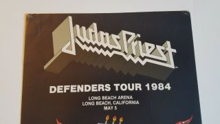 1984 Judas Priest Defenders Tour Concert Poster Long Beach CA 13 