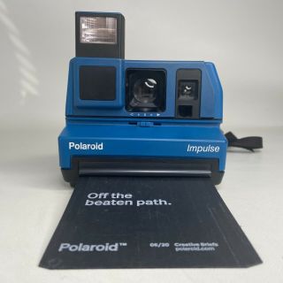 Polaroid 600 Plus Film Impulse System Instant Camera Blue,  Bag - Actually