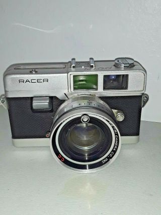 1966 Kuribayashi Petri Racer 35mm film Rangefinder Camera 45mm 1.  8 lens case 2