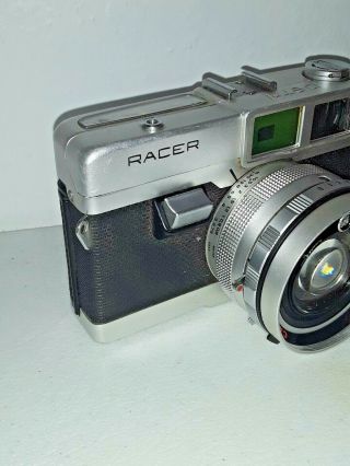 1966 Kuribayashi Petri Racer 35mm film Rangefinder Camera 45mm 1.  8 lens case 3