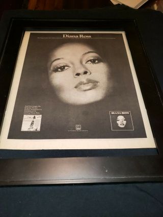 Diana Ross Mahogany Rare Promo Poster Ad Framed