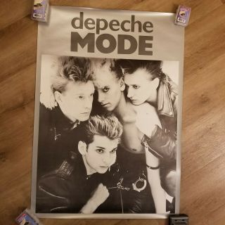 Depeche Mode Poster 1985 Silver Black Group Poster