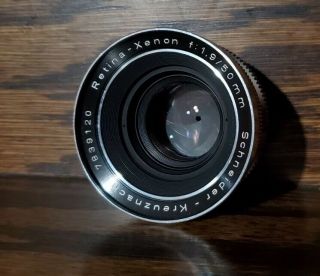 Vintage Schneider - Kreuznach - F:1.  9/50mm Camera Lens Euc