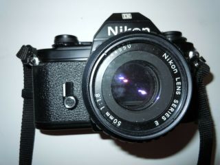 Nikon EM 35mm Camera with 50mm Series E Lens 3