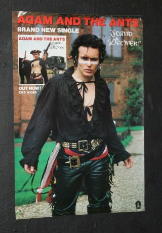 Adam & The Ants Stand & Deliver 56x37cm 1981 Record Shop Poster