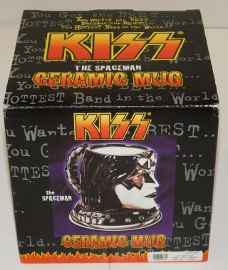 Kiss Band Ace Frehley Head 2002 Ceramic Mug Spaceman Never Opened Spencers