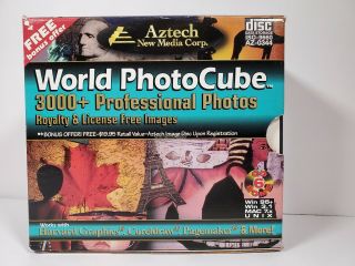 Aztech World Photocube Pc Cd - Rom Vol.  1 - 6 Box Set (vintage,  1996) Windows Mac
