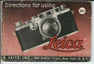 Na - 127 Leica Iiic Instruction Book For Range Finder Camera 1960 