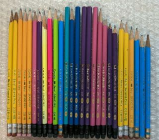 27 Berol Grand Prix 228 - Hb Vintage Lead Pencil Mixed Color Made In Canada & Usa
