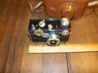 Vintage Argus C3 35mm Camera W F/3.  5 50mm Coated Cintar Lens W Leather Case