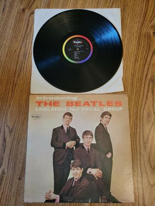 ‘introducing The Beatles’ 1964 Usa Ver 2 Mono Lp W/vee Jay Inner Sleeve