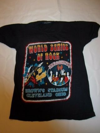 Vintage World Series Of Rock Browns Stadium Cleveland Ohio Concert Tee T Shirt