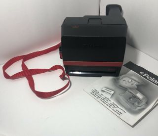 Vintage Polaroid 600 Cool Cam Red Instant Film Camera W/ Strap&manual