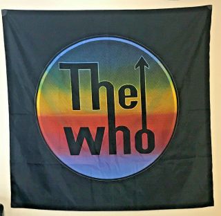 The Who Magic Bus Banner Huge 46 X 45 Inches Fabrictapestry Flag Rare Rock