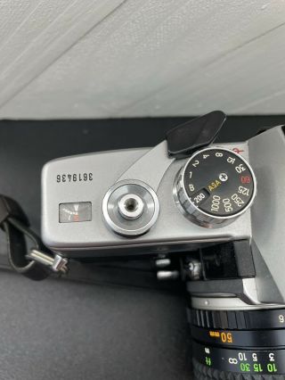 Vintage Minolta SRT 101 SLR 35mm Camera with f= 50MM 1:1.  7 MC PF Rokkor Lens 3