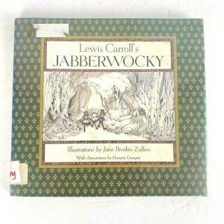 Jabberwocky 1977 Hc Picture Vintage By Lewis Carroll Ex - Library Classroom Book