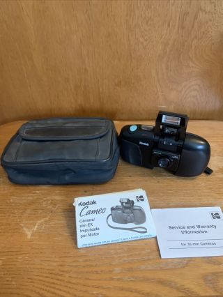 Vintage Kodak Cameo Motor Ex 35mm Flash Film Camera W/ Case & Papers