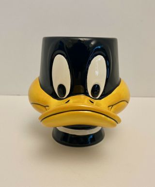 Vintage 1992 Warner Bros Looney Tunes Daffy Duck Ceramic 3d Mug Cup Euc