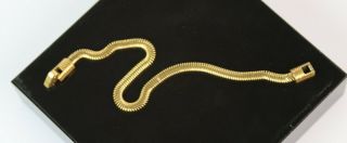 Vintage Trifari Gold Tone Snake Chain Bracelet