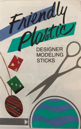 Vintage Multicolor Friendly Plastic Designer Modeling Sticks (jewelry/earrings)