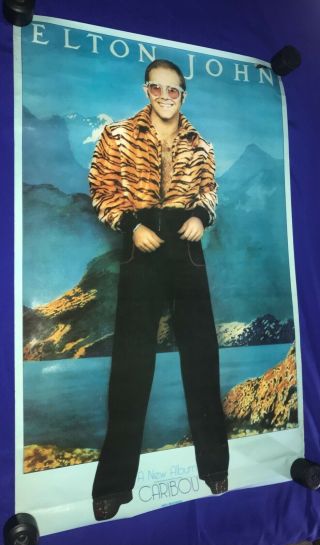 Vintage 1974 Elton John Caribou Promo Poster Mca 22x35in
