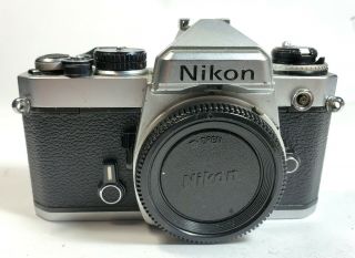 Nikon Fe 35mm Slr Film Camera Body For Repairs Or Parts