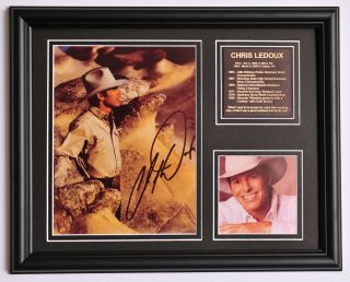 Chris Ledoux Rodeo Champion Cowboy Signed Photo Tribute