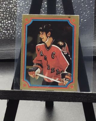 Vintage 1984 - 85 Opc Hockey A.  S.  - Sticker Wayne Gretzky Gold Foil 138 Nm/mnt