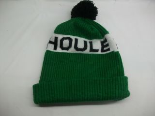 Houle Vintage Green Winter Hat Toque Beanie Stocking Cap
