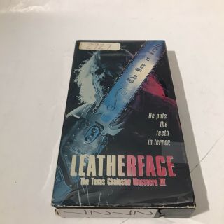 Leatherface The Texas Chainsaw Massacre 3 Iii Vhs Rare Vintage Slasher Horror