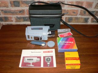 Vintage Technicolor Mark Ten - 8 Reflex Zoom Movie Camera W/case &