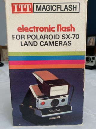 Itt Electronic Flash For Polaroid Sx - 70 Land Camera Tested/working